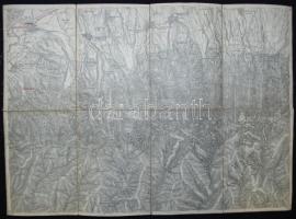 cca.1895 K. u. K. militär- geographisches Institut: Árpás patak katonai vászon térkép. / Arpasul de Sus map on canvas 50x38.5 cm