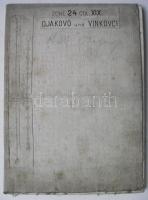 cca.1895 K. u. K. militär- geographisches Institut: Diakovár és Vinkovce katonai vászon térkép. /
Dj...