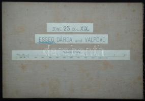 cca.1895 K. u. K. militär- geographisches Institut: Eszék, Dárda, Valpovo katonai vászon térkép. /
E...