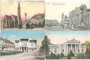 Sopron - 4 db háború előtti városképes lap