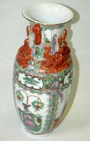 Kézzel festett nagyméretű jelzett kínai porcelán váza hibátlan állapotban / Handpainted chinese chinaware vase in flawaless condition 31cm