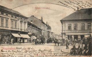 Nagyvárad Kossuth street, Café Klein, synagogue