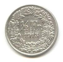 Svájc 1913. 1/2Fr Ag T:2-
Switzerland 1913. 1/2 Franc Ag C:VF