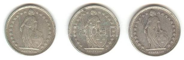 Svájc 1921/1928/1929. 1/2Fr Ag (3x) T:2-,3
Switzerland 1921/1928/1929. 1/2 Franc Ag (3x) C:VF,F