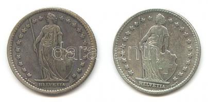 Svájc 1894/1898. 1Fr Ag (2x) T:3+
Switzerland 1894/1898. 1 Franc Ag (2x) C:F+