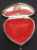 Szív alakú ón ékszeres dobozka 9x9cm