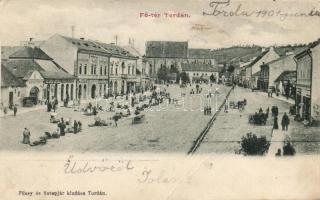 Torda main square, shops (fa)