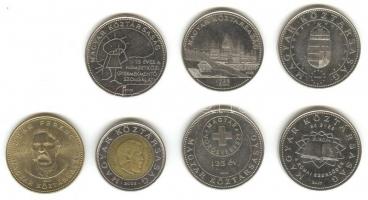 2002. 100Ft "Kossuth" + 2003. 20Ft "Deák" + 2004-2007. 50Ft 5db klf emlékverete ...