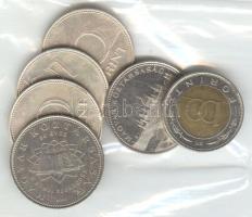2002. 100Ft "Kossuth" + 2004-2007. 50Ft 5db klf emlékverete T:2