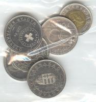 2002. 100Ft "Kossuth" + 2004-2007. 50Ft 5db klf emlékverete T:2