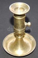 Kis réz gyertyatartó állítható mélységgel 12cm magas