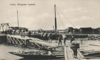Volga loading of a cargo ship