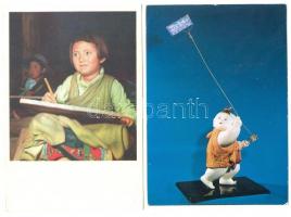 100 db színes, modern ázsiai képeslap