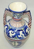 Kézzel festett jelzés nélküli kerámia váza 24cm magas
