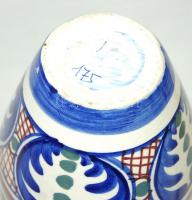 Kézzel festett jelzés nélküli kerámia váza 24cm magas