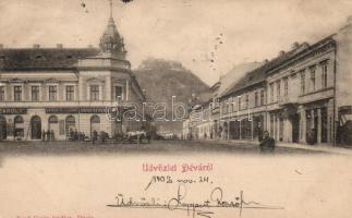 Déva, shop of Szőcs F. Lajos and shop of Hirsch brothers