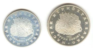 1966. 25Ft Ag + 50Ft Ag "Zrínyi" pár T:PP,exPP