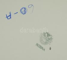 Régi nagyméretű jelzett Villeroy & Boch porcelán mosdótál szolid aranyozással díszítve, hozzával...