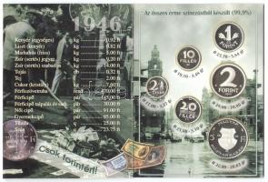 2006. Forint mesterdarabok ezüstből forgalmi sor 1946. 2f-5ft Ag 6db eredeti díszcsomagolásban T:PP 2500db!