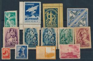 Régi magyar és külföldi levélzárók, kevés okmánybélyeg, érdekes vegyes anyag, összesen 373 darab