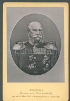 cca. 1920 I.Vilmos német császárt ábrázoló keményhátú fotó