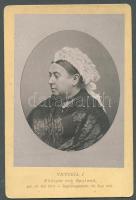 cca. 1920 I.Viktória angol királynőt ábrázoló keményhátú fotó