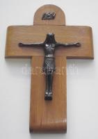 Fa-fém feszület / wood-metal crucifix 17x25cm