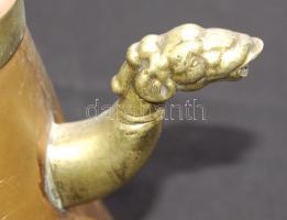 Díszes réz teáskanna kos csőrrel 21cm magas