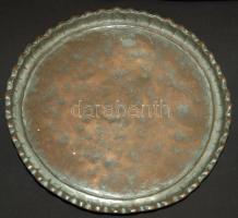 Díszes réz tál d: 32cm