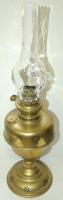 Nagyméretű réz petróleum lámpa üveg búrával 50cm magas