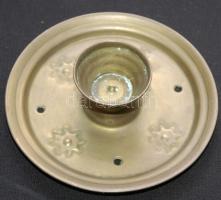 Réz gyertyatartó és tálka egyben 11x15cm