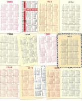 1968-1986 13 db Kártyamotívum kis naptár
