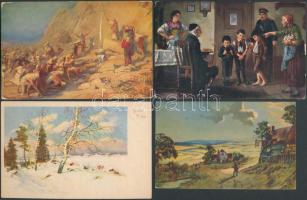 140 db nagyrészt megíratlan régi festménylap