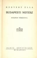 Megyery Ella: Budapesti Notesz Budapest térképpel. Dante Könyvkiadó, Budapest. Megviselt állapotban, 415p.