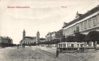Békéscsaba Főtér villamossal
