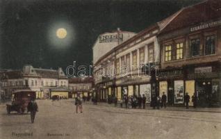 Nagyvárad Bemeneter square with the shops of János Fehér and Ármin Flegman