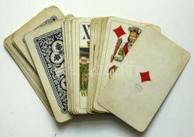 cc.a 1910 Játékkártyagyár és nyomda 42 lapos tarokk kártya pakli szép állapotban / Vintage tarot deck in nice shape
