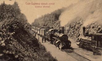 Lóvész, Csík-Gyimes railway track, locomotive