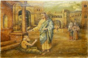 A. Bartal jelzéssel: Bibliai jelenet, olaj, vászon, jelzett, 75x56 cm