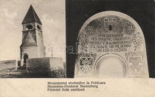Földvár student monument