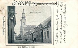 Komárom Széchenyi street, Evangelist church (fl)