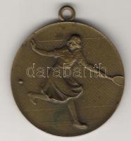 1927. Női tenisz érme, bronz T:2 kis ph.