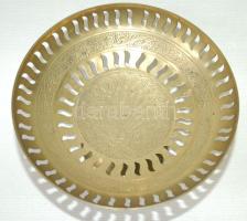 Réz tálaló virág motívummal díszítve/ copper  sideboard d:20cm