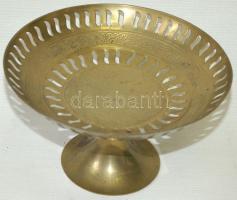 Réz tálaló virág motívummal díszítve/
copper  sideboard d:20cm