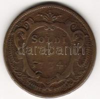 Ausztria/Görz 1734. 3Soldi T:4 üt.nyom R!