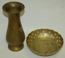 Réz váza+ tálaló/ copper vase+ copper sidepoard 20cm, d:16cm