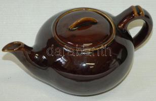 Gorka Géza(1895-1971): jelzett mázas kerámia teáskanna / Gorka Géza ceramic tea pott 9 cm