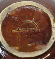 Gorka Géza(1895-1971): jelzett mázas kerámia teáskanna / Gorka Géza ceramic tea pott 9 cm