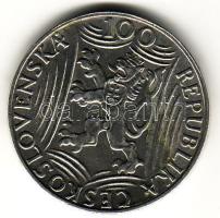 Csehszlovákia 1949. "Sztálin" 100Kc ezüst T:2