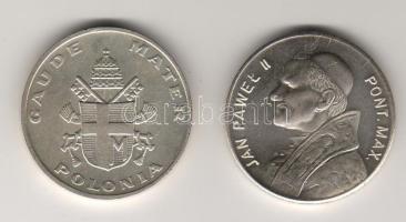 Lengyelország 1978. 2 klf modern ezüstözött emlékérem "II. János Pál" T:1